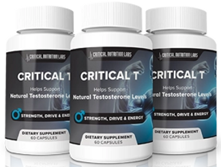 Critical T - Testosterone Boosting Supplement - The 10-second solution to strongly Support