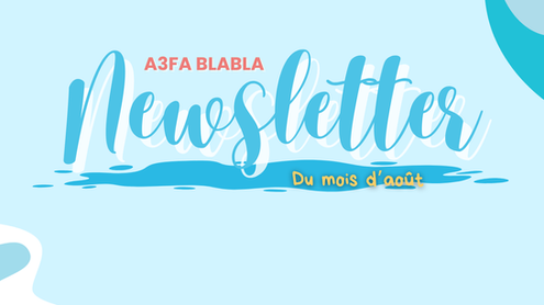 Neswletter du mois d'août