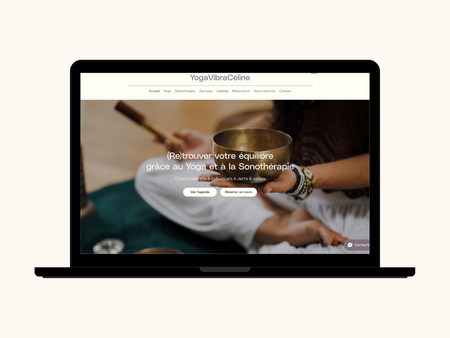 site internet sur mesure pour prof de yoga et sonothérapteute belgique
