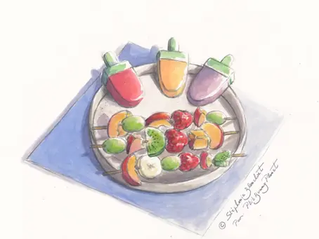 Mes recettes d’été : brochettes de fruits et glaces à l’eau