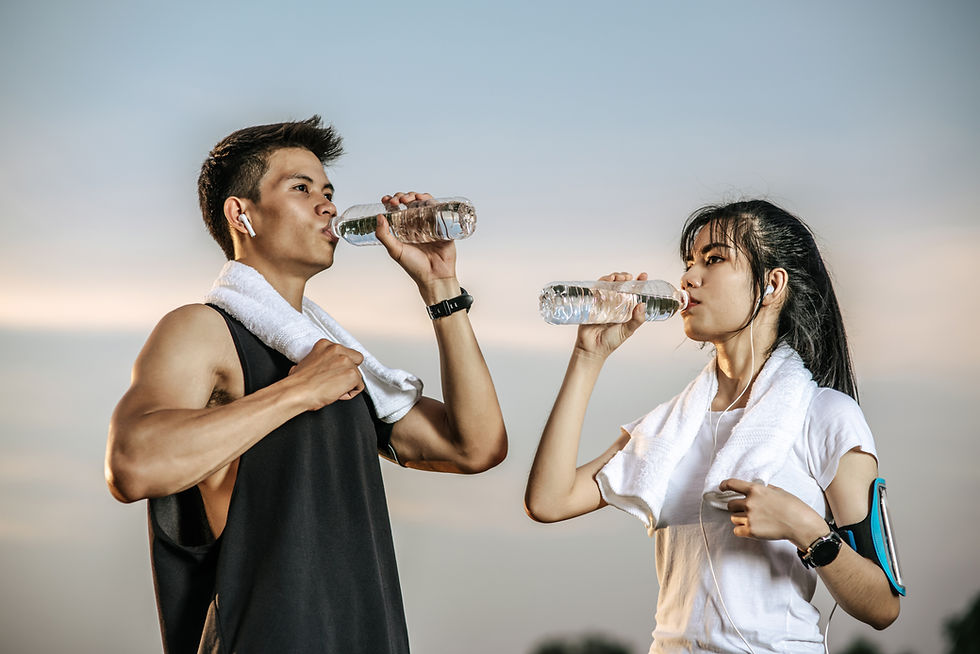 Athletic couple boosting Mitochondria energy and reducing inflammation