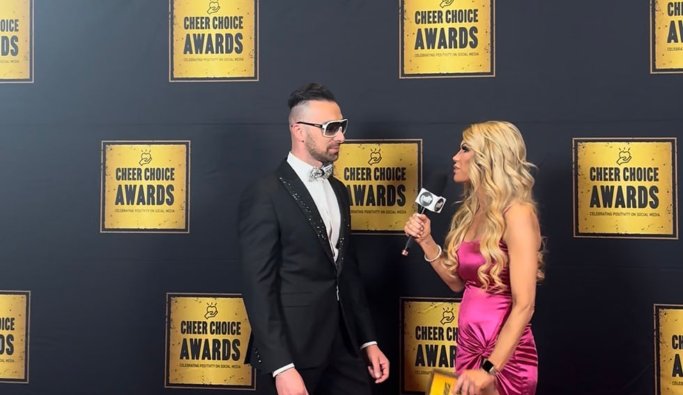 DAHOV walks the red carpet at the 2024 Cheer Choice Awards at Palms Casino Resort in Las Vegas.