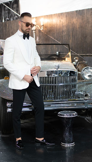 DAHOV darbuka player with Pianist Liberace cars in las vegas.jpg