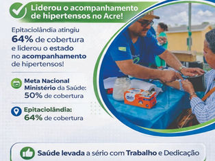 Epitaciolândia sai na frente mais uma vez na saúde