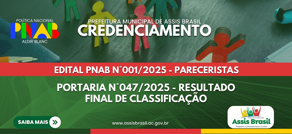 Portaria N°046/2025 - RESULTADO PARCIAL DE CLASSIFICAÇÃO