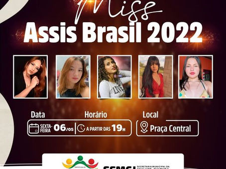 Convite: Desfile para escolha da Miss Assis Brasil 2022