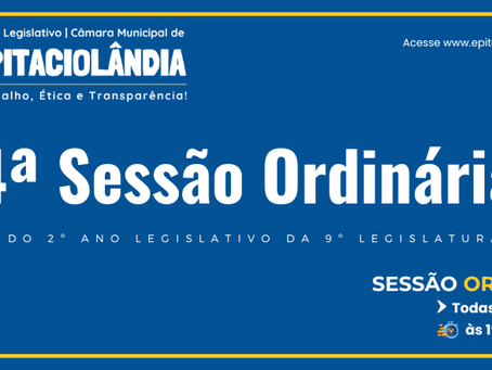 4ª Sessão Ordinária do 2º ano Legislativo da 9ª legislatura