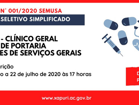 Prefeitura de Xapuri anuncia abertura de processo seletivo