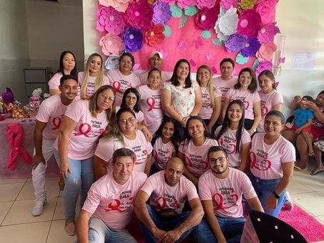 UBS Terezinha Batista realiza ação de prevenção ao câncer de mama - campanha Outubro Rosa