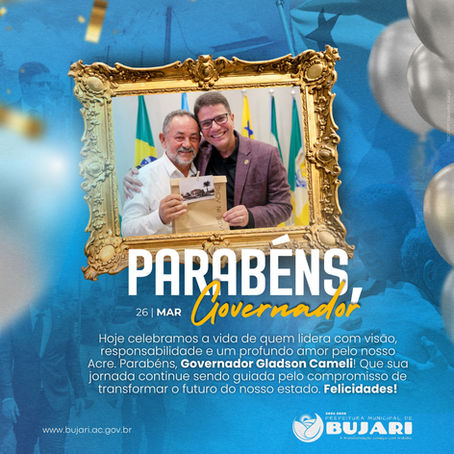 Parabéns, Governador!