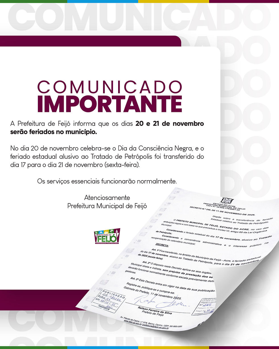 Comunicado importante!