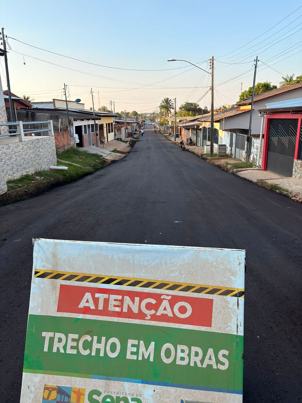 Obras: Prefeitura conclui asfaltamento na Rua Antônio Carlos Pereira, em Sena Madureira