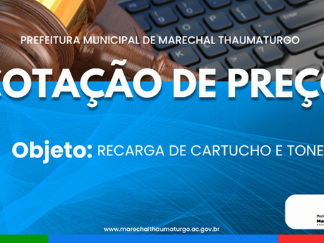 Cotação de Preço - Aviso de Cotação de Preço