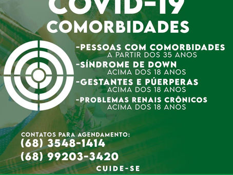 Vacinação contra COVID-19 exclusiva para pessoas com comorbidades, síndrome de down e outras doenças