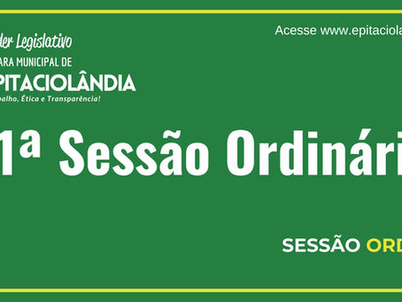 31ª Sessão Ordinária da 4ª Legislatura da Câmara Municipal de Epitaciolândia