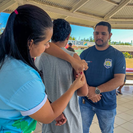 Vacinação contra o sarampo chaga no ISE