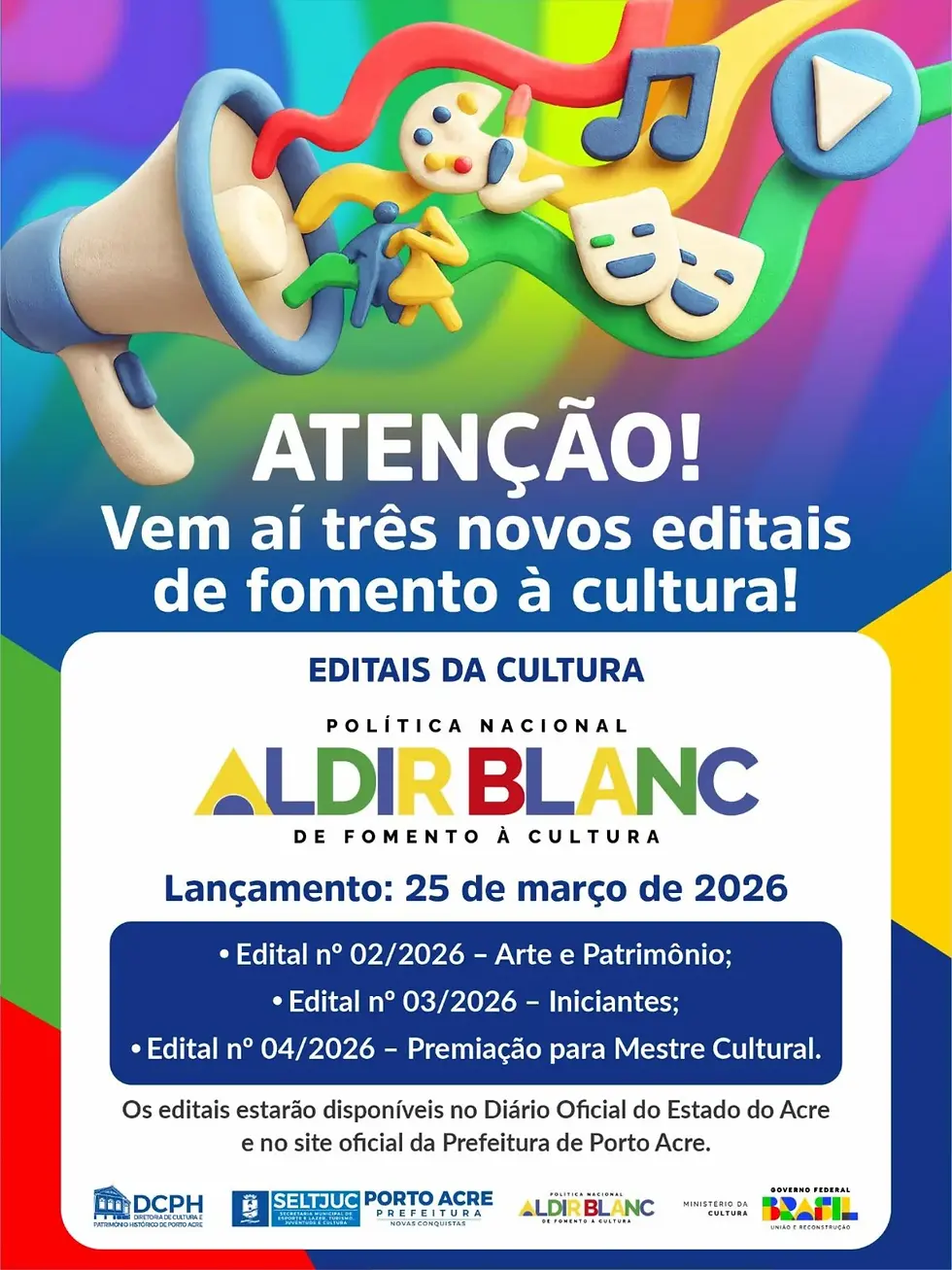 Novos Horizontes: Porto Acre Lança Três Editais de Fomento à Cultura via Lei Aldir Blanc