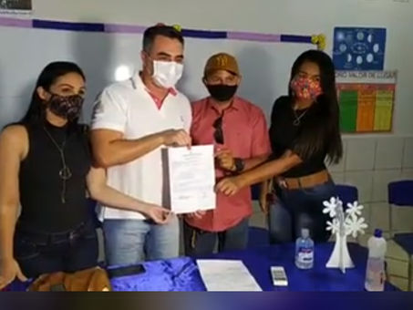 Prefeito André Maia assina ordem de serviço para ampliação da Escola Fenelon Manoel