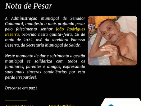 Nota de pesar: João Rodrigues Bezerra