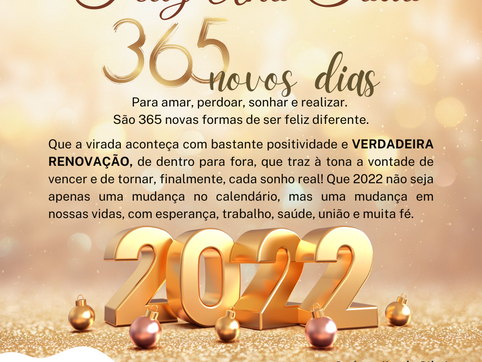 Que venha 2022. Feliz Ano Novo