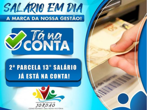 Prefeitura de Jordão quita 13º salário para os servidores municipais
