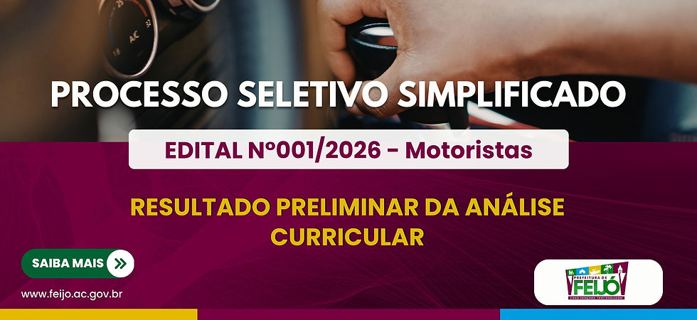 RESULTADO PRELIMINAR DA ANÁLISE CURRICULAR