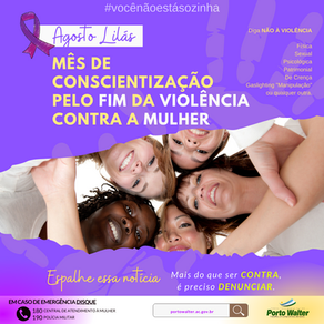 Prefeitura divulga Campanha de Conscientização a violência contra mulher