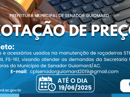 Cotação de Preço - AVISO DE COTAÇÃO DE PREÇO