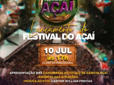 Lançamento do 27º Festival do Açaí promete agitar Feijó
