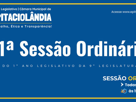 31º Sessão Ordinária do 1º ano legislativo da 9º legislatura