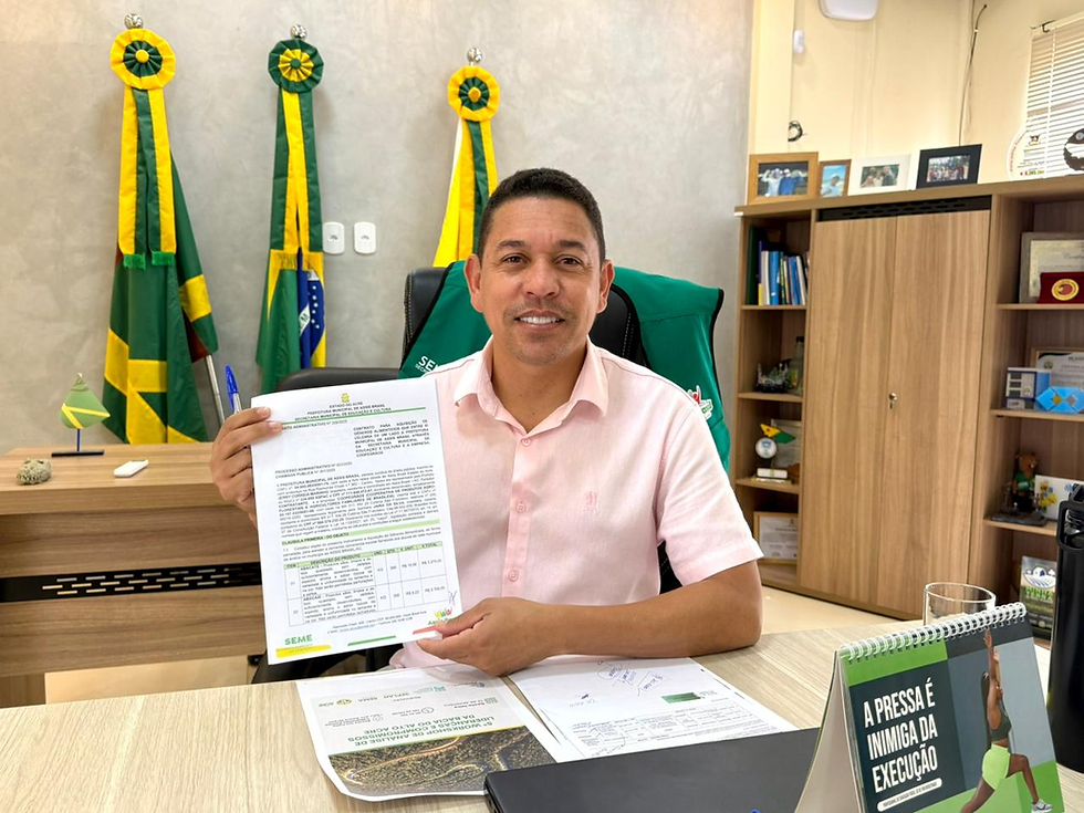 Prefeito Jerry Correia assina contrato que fortalece a agricultura familiar e garante aquisição da merenda escolar