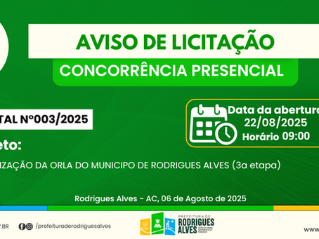 CP N°003/2025 - Aviso de Licitação