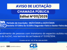 Chamamento Público 011/2025 - Aviso de Chamamento Público