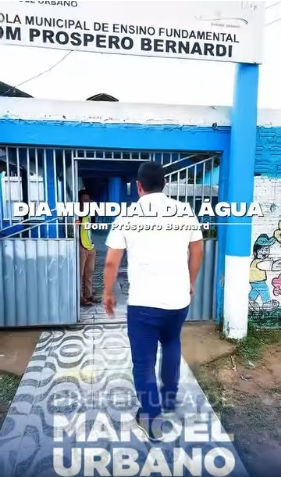 Prefeito em exercício participa de palestra em alusão ao Dia Mundial da Água em escola municipal