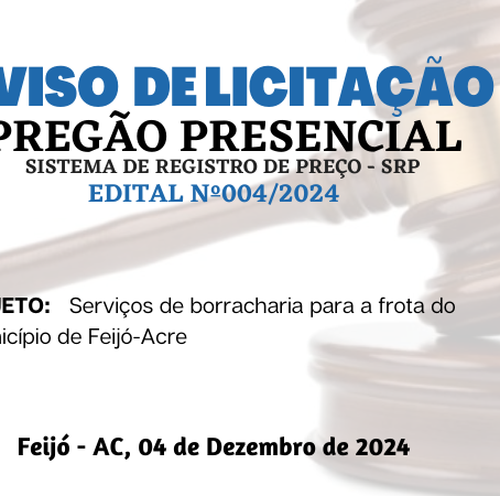 PP SRP N°004/2024 - Borracharia para Frota