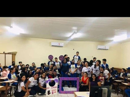 Na escola Marcílio Pontes, prefeitura realiza palestra sobre o combate à violência contra a mulher