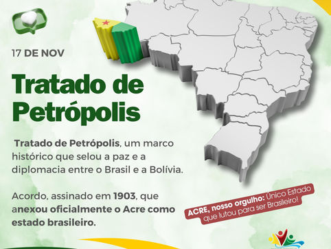 17 de novembro: Tratado de Petrópolis