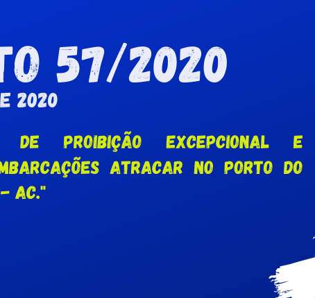 Nota: Prefeitura proíbe atracação de embarcações por 30 dias, a contar 02 de junho de 2020