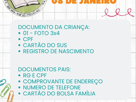 Matrículas Abertas 2024 - Escola Municipal Antônio Fenelon de Oliveira