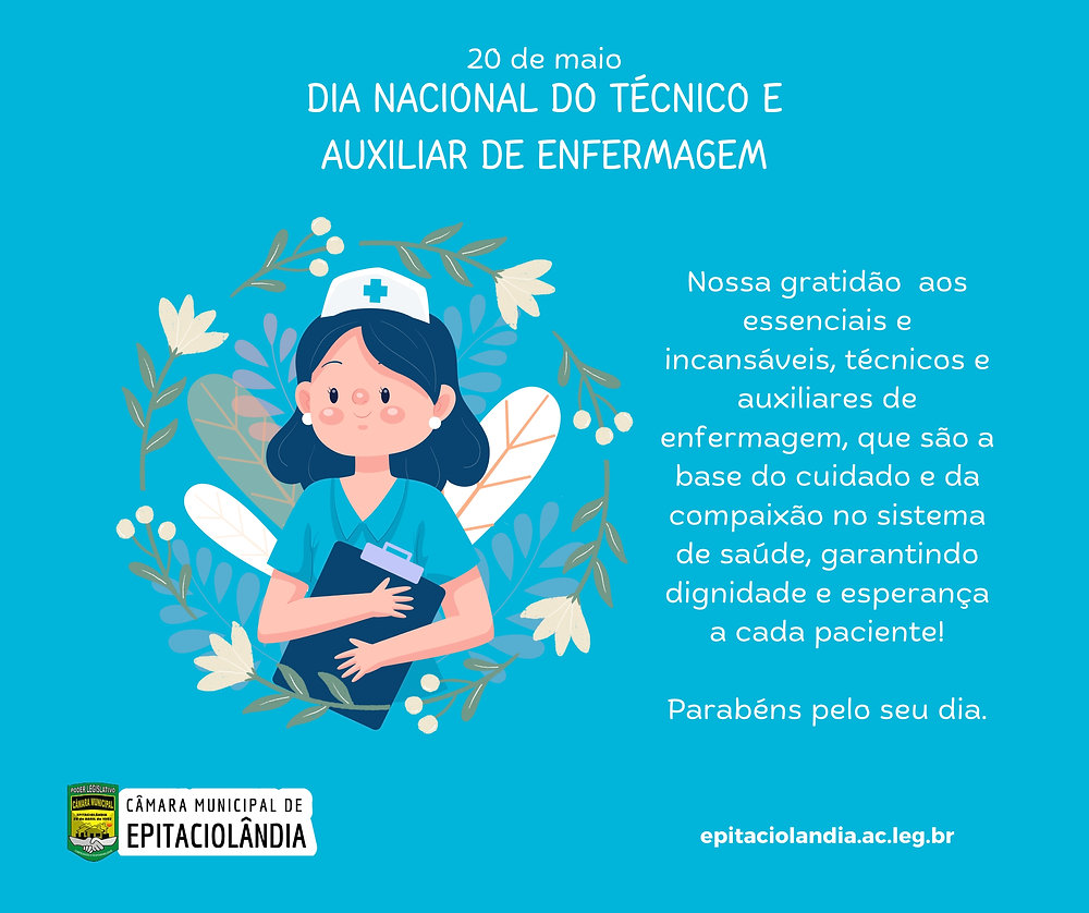 20 de maio: Dia Nacional do Técnico e Auxiliar de Enfermagem