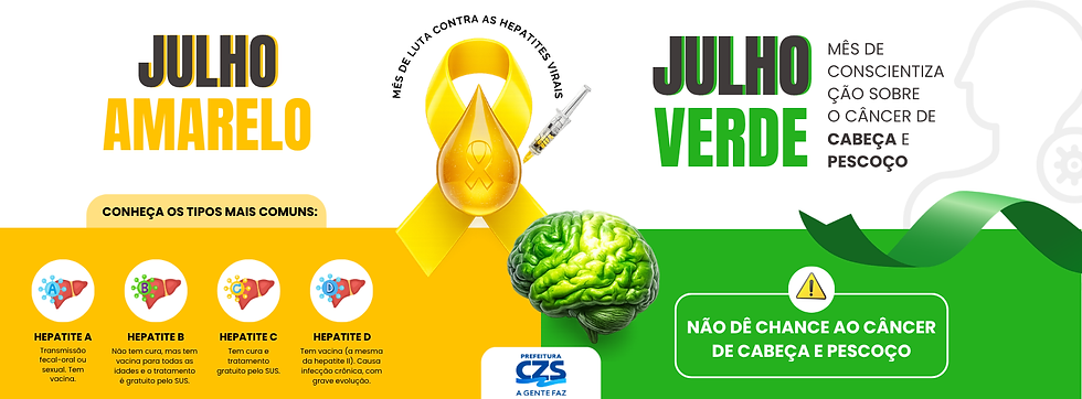 "Julho pela Vida: Conscientização e Prevenção em Amarelo e Verde"