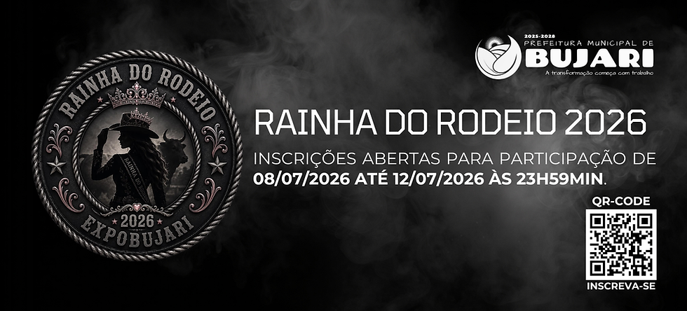 Prefeitura de Bujari lança o concurso "Rainha do Rodeio 2026"
