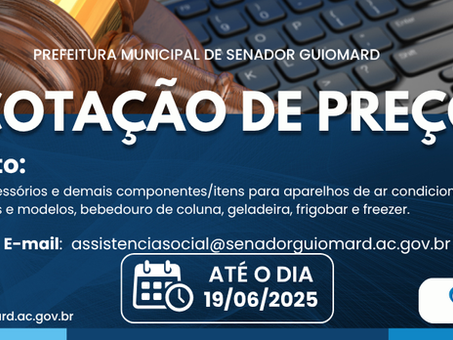 Cotação de Preço - AVISO DE COTAÇÃO DE PREÇO