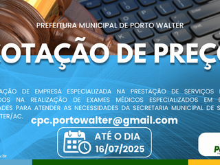 Cotação de Preço - Aviso de Cotação de Preço 