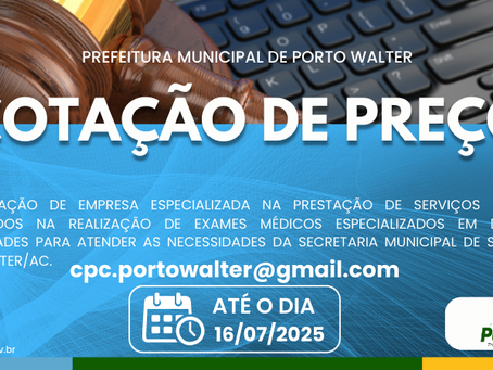 Cotação de Preço - Aviso de Cotação de Preço 