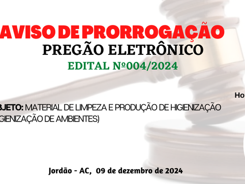 PE N°004/2024 - Aviso de Licitação