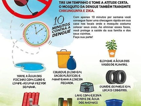 Prevenção: Dengue aqui não! Veja as dicas da Semsa para você.