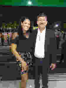 Prefeito Ederaldo Caetano (PSB) e a administradora Italita Fernanda da Silva