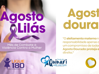 Agosto Lilás e Agosto Dourado: Um Mês de Cuidado, Proteção e Conscientização