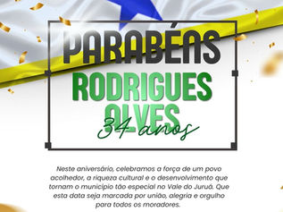 Parabéns, Rodrigues Alves – 34 Anos de História e Alegria!
